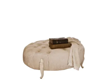 SOGNI D'AMORE - Tufted upholstered round fabric pouf by Barnini Oseo - view 2